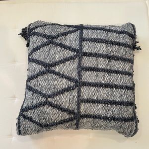 Magnolia Home throw pillow, navy blue, new without tags